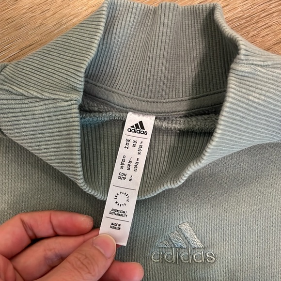 Adidas Cropped Fleece Sweatshirt - Picture 2 of 4